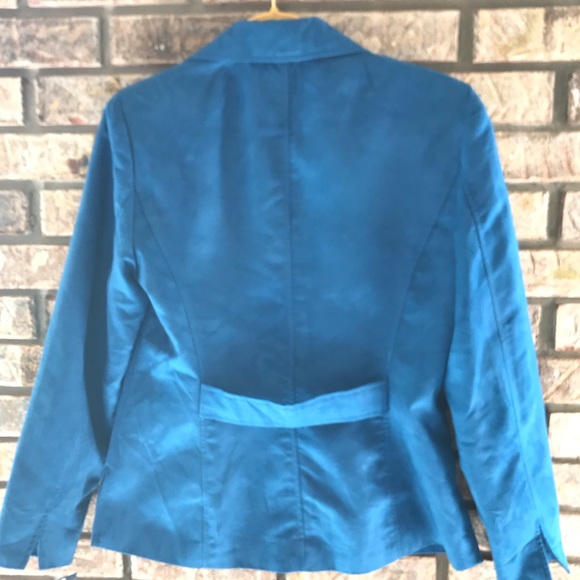 Evan Picone Teal Zip Up Jacket - Picture 3 of 7